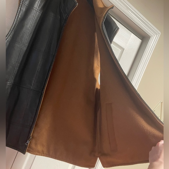 Patrick James Reversible Leather and Cashmere Vest - Picture 4 of 8